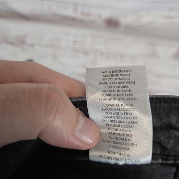 KanCan Y2K Jeans 25 Black Ultra High Rise Extreme Flare Distressed Frayed Hem - Picture 6 of 10